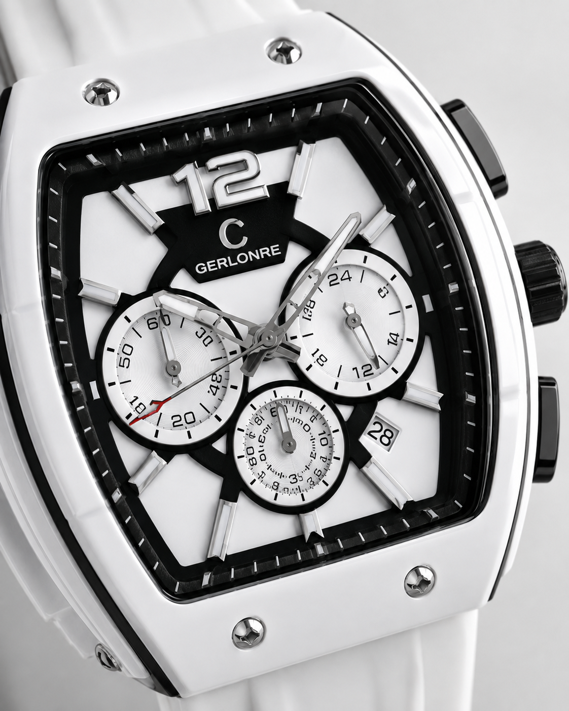 GERLONRE White Chronograph – Luxury Sport Watch