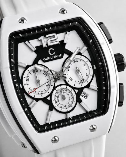 GERLONRE White Chronograph – Luxury Sport Watch