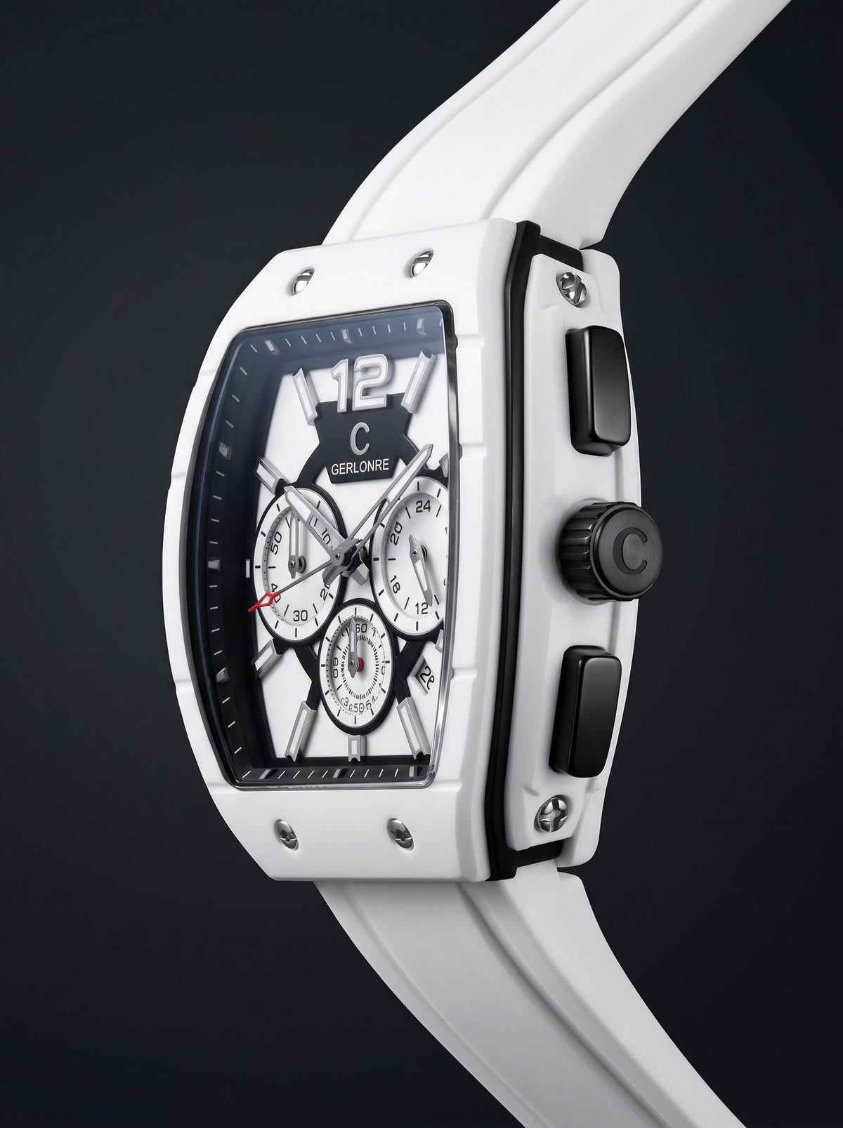 GERLONRE White Chronograph – Luxury Sport Watch